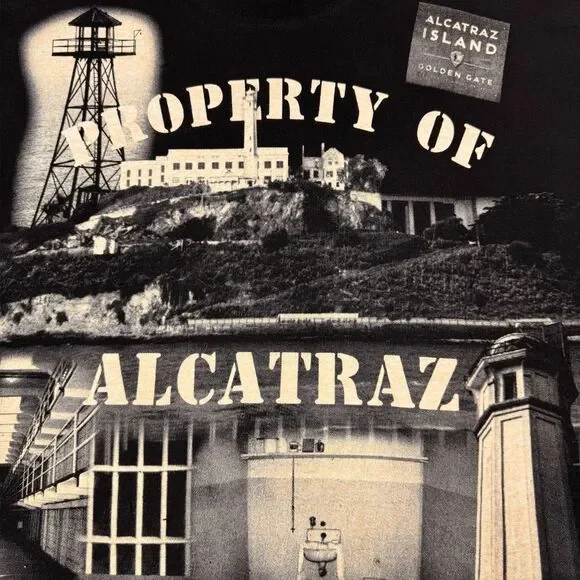 VTG 1999 Property of Alcatraz AOP Graphic San Francisco Destination NWOT - Large - Picture 3 of 8
